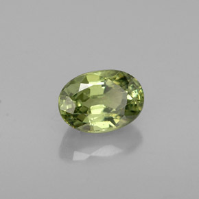 0.77캐럿 천연 그린 데만토이드 가넷, 타원형 컷, 6×4.3 mm, VS