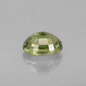 0.77캐럿 천연 그린 데만토이드 가넷, 타원형 컷, 6×4.3 mm, VS