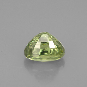 0.80캐럿 천연 골든 그린 데만토이드 가넷, 타원형 컷, 5.8×4.1 mm, VS-SI