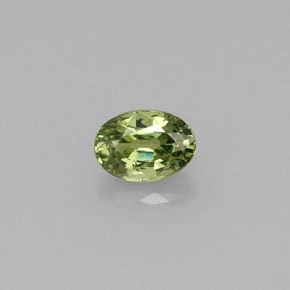0.67캐럿 천연 그린 데만토이드 가넷, 타원형 컷, 5.9×4.1 mm, VVS