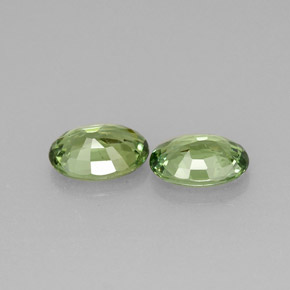 캐럿 천연 골든 그린 데만토이드 가넷 보석, 타원형 컷, 6×4.2 mm, VS-SI