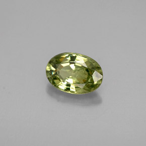 0.53캐럿 천연 골든 그린 데만토이드 가넷, 타원형 컷, 5.8×4 mm, VS