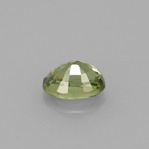 0.72캐럿 천연 골든 그린 데만토이드 가넷, 타원형 컷, 5.9×4.3 mm, VS