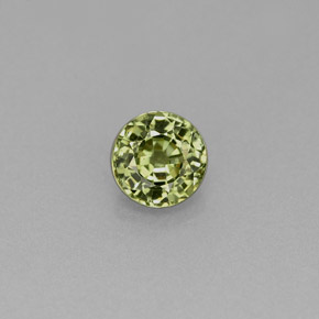 0.47캐럿 천연 그린 데만토이드 가넷, 라운드 컷, 4.46 mm, VS