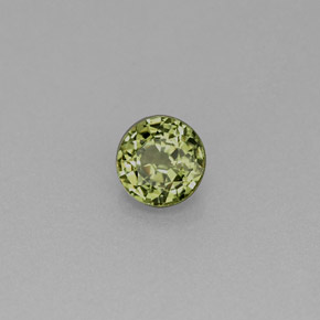 0.47캐럿 천연 그린 데만토이드 가넷, 라운드 컷, 4.46 mm, VS