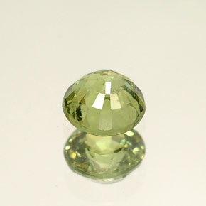 0.53캐럿 천연 골든 그린 데만토이드 가넷, 라운드 컷, 4.58 mm, VS