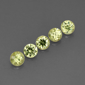 캐럿 천연 골든 그린 데만토이드 가넷 보석, 라운드 컷, 2.81 mm, VVS-VS