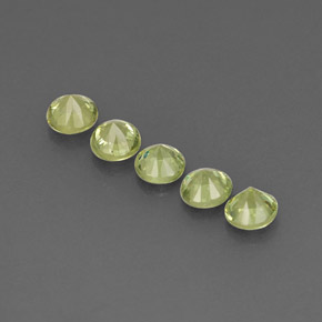 캐럿 천연 골든 그린 데만토이드 가넷 보석, 라운드 컷, 2.81 mm, VVS-VS