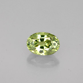 0.64캐럿 천연 그린 데만토이드 가넷, 타원형 컷, 5.8×4 mm, VS