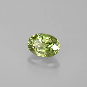 0.64캐럿 천연 그린 데만토이드 가넷, 타원형 컷, 5.8×4 mm, VS