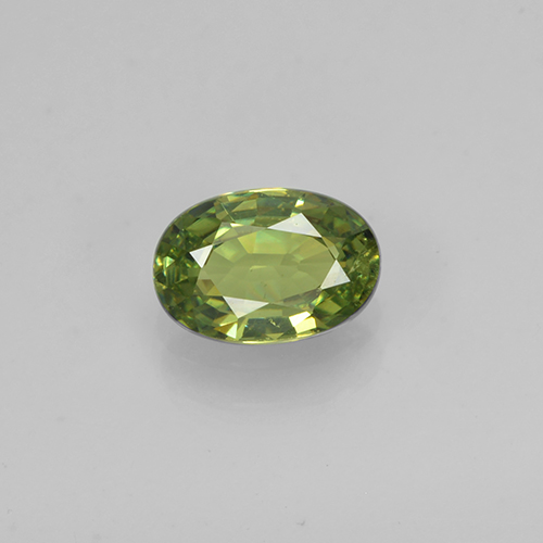 0.48캐럿 천연 포레스트 그린 데만토이드 가넷, 타원형 컷, 5.8×4 mm, VS