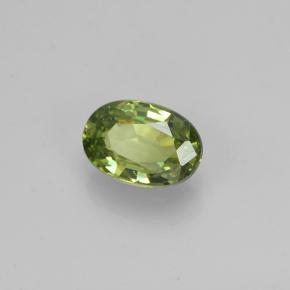 0.48캐럿 천연 포레스트 그린 데만토이드 가넷, 타원형 컷, 5.8×4 mm, VS