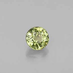0.50캐럿 천연 골든 그린 데만토이드 가넷, 라운드 컷, 4.49 mm, VS