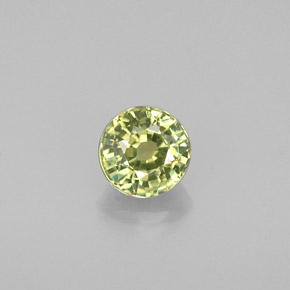0.50캐럿 천연 골든 그린 데만토이드 가넷, 라운드 컷, 4.49 mm, VS