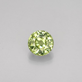 0.45캐럿 천연 골든 그린 데만토이드 가넷, 라운드 컷, 4.49 mm, VS-SI