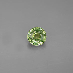 0.47캐럿 천연 골든 그린 데만토이드 가넷, 라운드 컷, 4.55 mm, VS