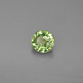 0.47캐럿 천연 골든 그린 데만토이드 가넷, 라운드 컷, 4.55 mm, VS