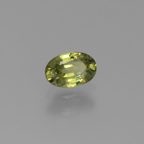 0.59캐럿 천연 골든 그린 데만토이드 가넷, 타원형 컷, 6×3.9 mm, VVS-VS