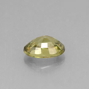 0.66캐럿 천연 골든 그린 데만토이드 가넷, 타원형 컷, 6.1×4.2 mm, VVS-VS
