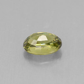 0.70캐럿 천연 골든 그린 데만토이드 가넷, 타원형 컷, 5.9×4.2 mm, VVS-VS