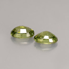 캐럿 천연 골든 그린 데만토이드 가넷 보석, 타원형 컷, 6×4.2 mm, VS-SI