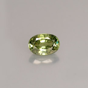 0.68캐럿 천연 그린 데만토이드 가넷, 타원형 컷, 6×4.2 mm, VS-SI