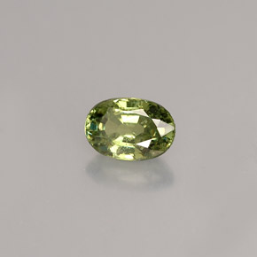 0.68캐럿 천연 그린 데만토이드 가넷, 타원형 컷, 6×4.2 mm, VS-SI