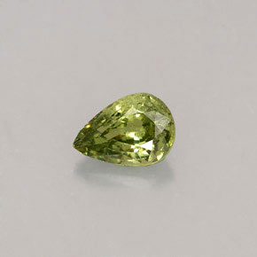 0.50캐럿 천연 골든 그린 데만토이드 가넷, 타원형 컷, 5.7×4 mm, VS