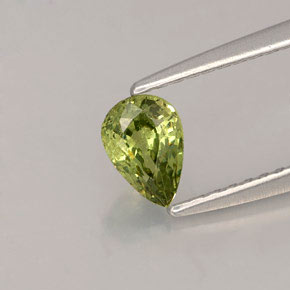0.50캐럿 천연 골든 그린 데만토이드 가넷, 타원형 컷, 5.7×4 mm, VS