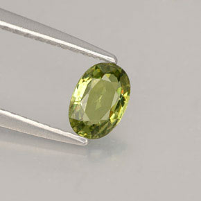 0.45캐럿 천연 골든 그린 데만토이드 가넷, 타원형 컷, 5.7×4 mm, VVS-VS