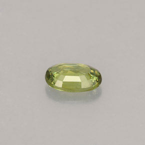 0.45캐럿 천연 골든 그린 데만토이드 가넷, 타원형 컷, 5.7×4 mm, VVS-VS