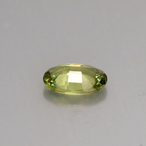 0.42캐럿 천연 골든 그린 데만토이드 가넷, 타원형 컷, 5.8×3.9 mm, VVS-VS