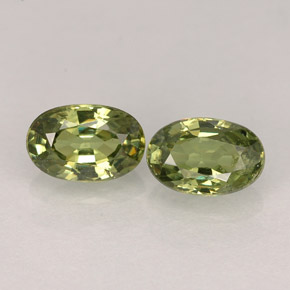 캐럿 천연 골든 그린 데만토이드 가넷 보석, 타원형 컷, 5.8×3.9 mm, VS