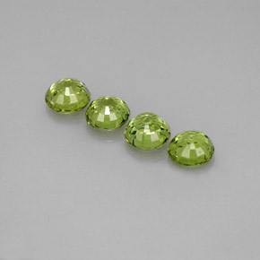 캐럿 천연 그린 데만토이드 가넷 보석, 라운드 컷, 4.27 mm, VS