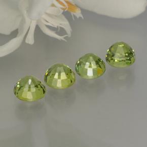 1.95캐럿 천연 라이트 생기 있는 그린 데만토이드 가넷 보석, 라운드 컷, 4.25 mm, VS