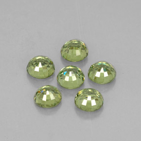 캐럿 천연 그린 데만토이드 가넷 보석, 라운드 컷, 4.38 mm, VS