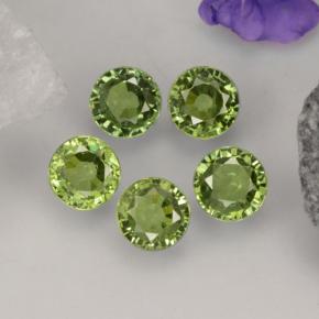2.21캐럿 천연 그린 데만토이드 가넷 보석, 라운드 컷, 4.25 mm, VVS-VS