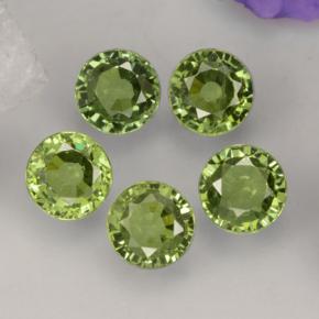 2.21캐럿 천연 그린 데만토이드 가넷 보석, 라운드 컷, 4.25 mm, VVS-VS