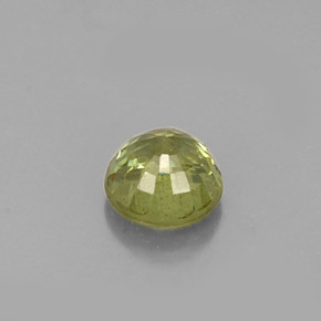 0.64캐럿 천연 골든 그린 데만토이드 가넷, 라운드 컷, 4.85 mm, VS
