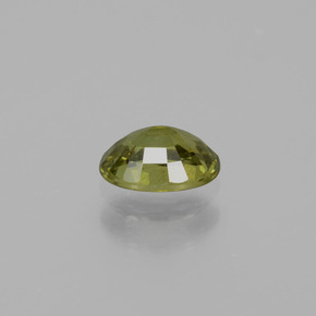 0.65캐럿 천연 골든 그린 데만토이드 가넷, 타원형 컷, 6.1×4.3 mm, VS