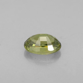 0.67캐럿 천연 골든 그린 데만토이드 가넷, 타원형 컷, 6×4.1 mm, VVS-VS