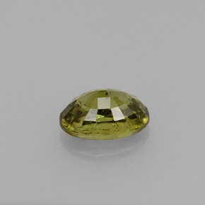 0.65캐럿 천연 녹빛 골든 데만토이드 가넷, 타원형 컷, 6.2×4.2 mm, VS-SI