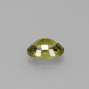 0.65캐럿 천연 골든 그린 데만토이드 가넷, 타원형 컷, 6×4.2 mm, VVS-VS