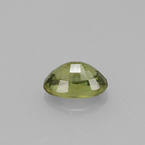 0.71캐럿 천연 골든 그린 데만토이드 가넷, 타원형 컷, 6.2×4.2 mm, VVS-VS