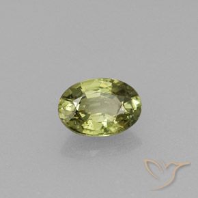 0.61캐럿 천연 라이트 그린 데만토이드 가넷, 타원형 컷, 5.8×4.1 mm, VVS-VS
