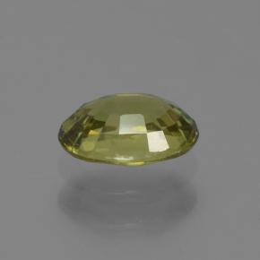 0.63캐럿 천연 골든 그린 데만토이드 가넷, 타원형 컷, 6.1×4.2 mm, VS