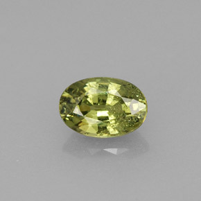 0.58캐럿 천연 골든 그린 데만토이드 가넷, 타원형 컷, 6×4.1 mm, VS