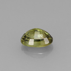 0.75캐럿 천연 골든 그린 데만토이드 가넷, 타원형 컷, 6.1×4.2 mm, VVS-VS