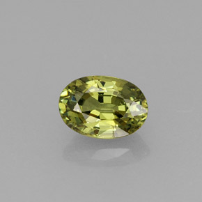 0.67캐럿 천연 골든 그린 데만토이드 가넷, 타원형 컷, 6×4.2 mm, VVS-VS