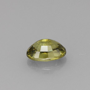 0.70캐럿 천연 골든 그린 데만토이드 가넷, 타원형 컷, 6.1×4.3 mm, VVS-VS